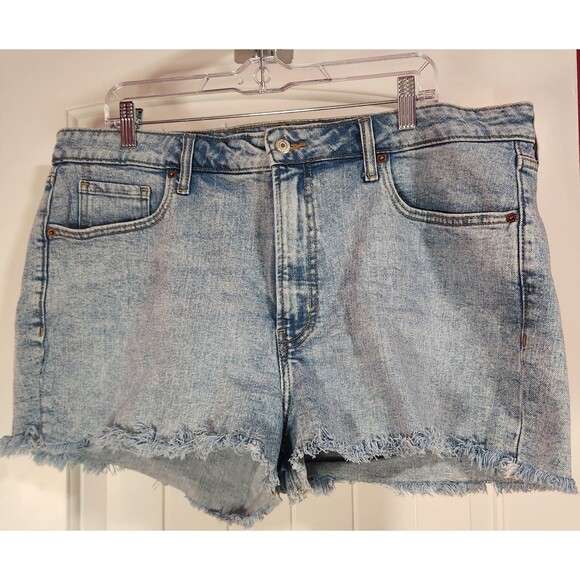 Old Navy Pants - OLD NAVY OG Straight High Rise Cut Off Denim Shorts Womens Plus Size 18